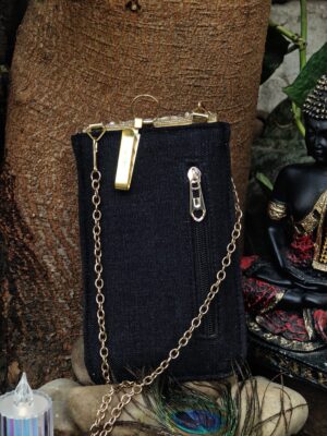 BLACK TRIANGLE PHONE CARRY POUCH