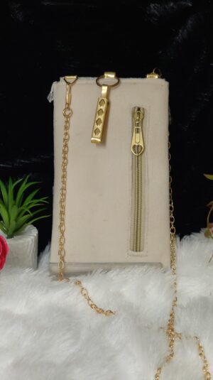 CHANDNI SLING CRÈME PHONE CARRY POUCH