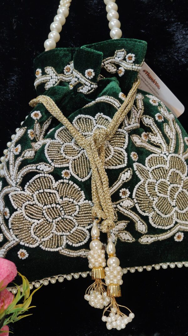RIWAZ RESHAM (GREEN) POTLI - Image 3