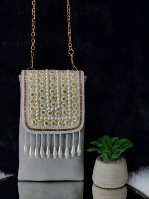 GREY MOTI LEHER PHONE SLING