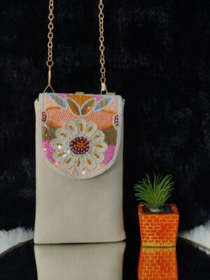 CRÈME MULTI COLOR PHONE SLING