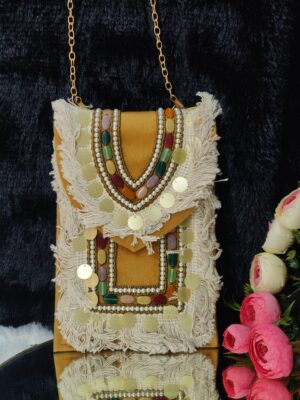 BOHO MUSTARD PHONE SLING