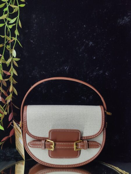 GRACE SLING BAG (TAN & CREME)