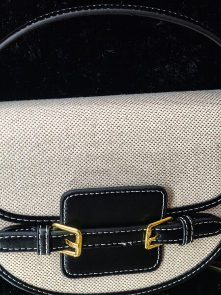 GRACE SLING BAG (BLACK & CREME)