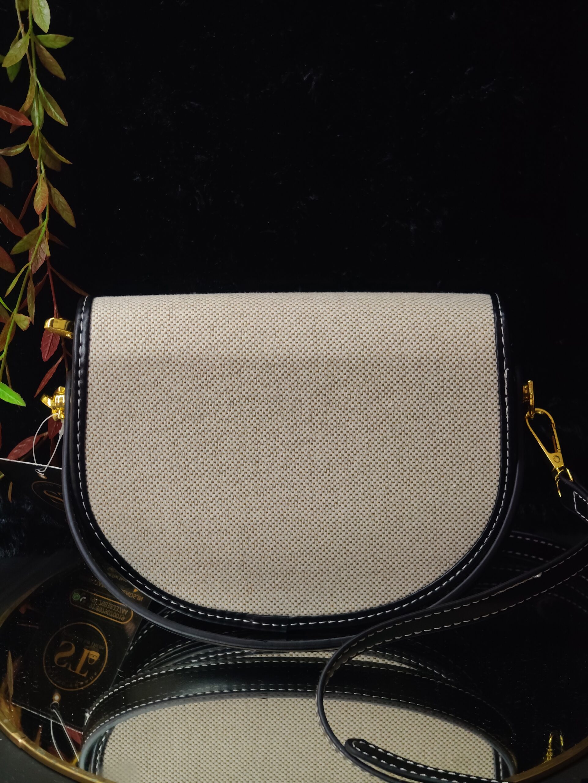 GRACE SLING BAG (BLACK & CREME) - Image 5