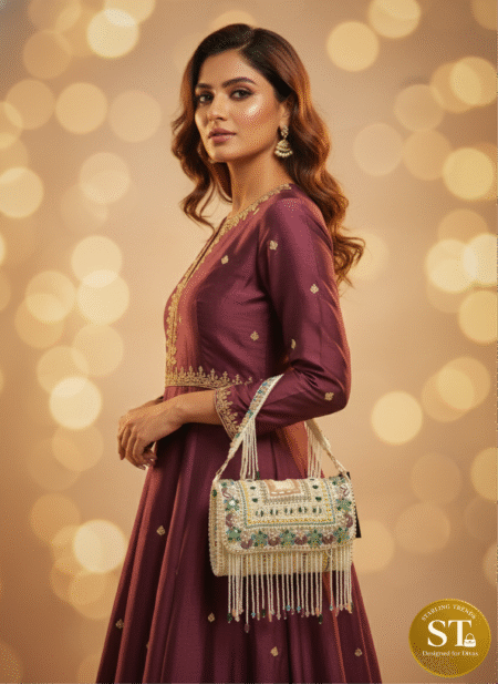 Noor Jhalar (CREME & PINK)