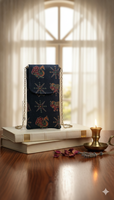 PEACOCK PATAKHA (BLACKISH NAVY)