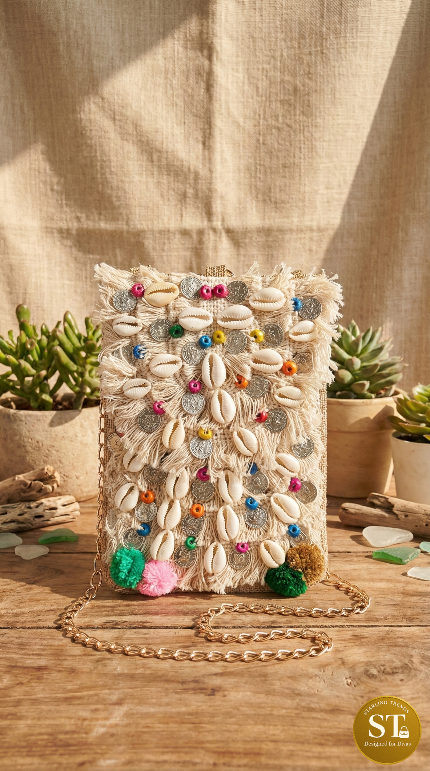 BOHO ULTIMA (TAN) PHONE SLING