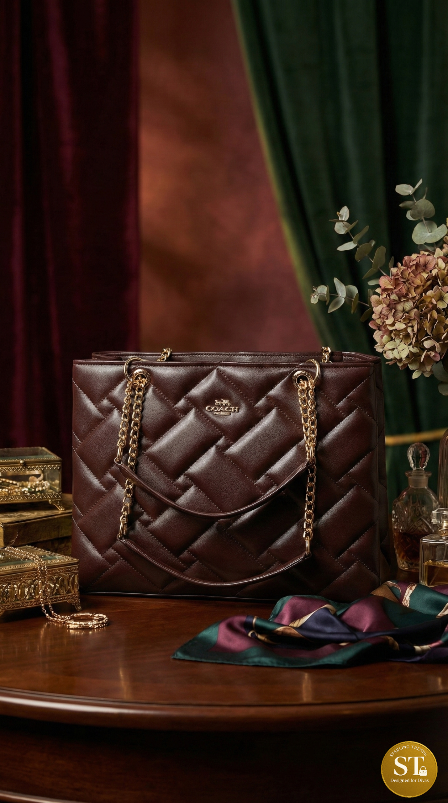 COACH CUSHION (BROWN)