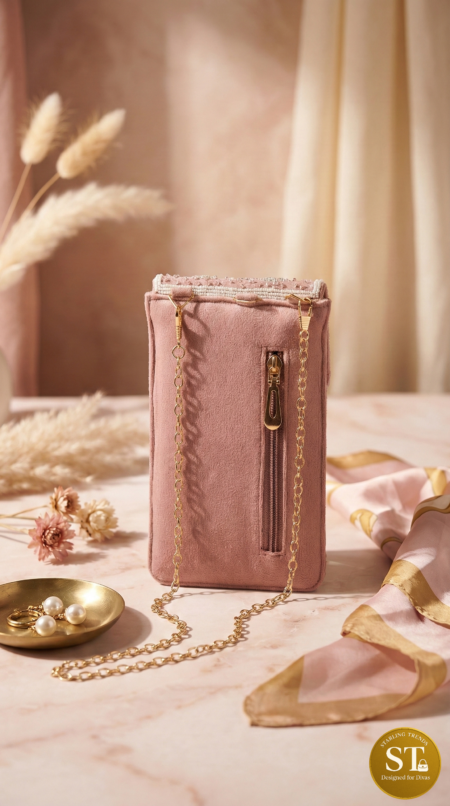 EMBROIDERY PHONE SLING (PINK)