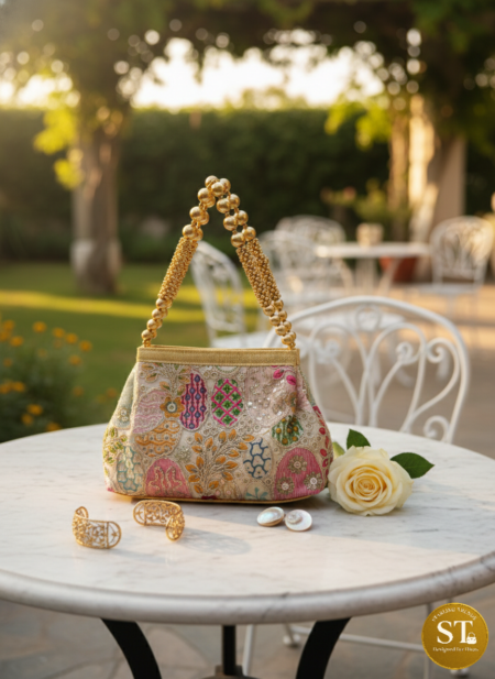 GOLDEN MULTI COLOR POTLI