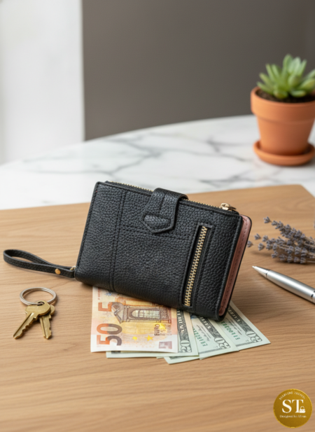 MINI ZIP WALLET (BLACK)