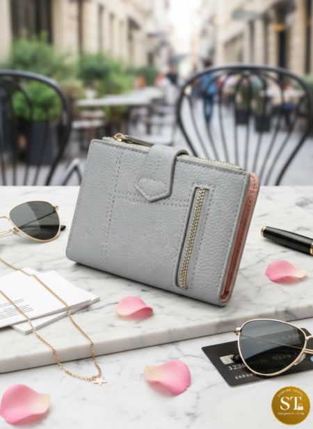MINI ZIP WALLET (GREY)