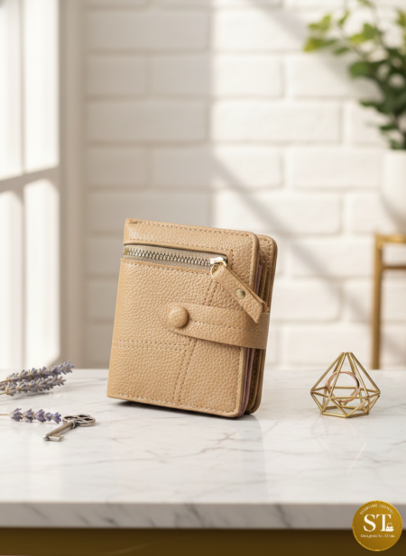 MINI ZIP WALLET (TAN)