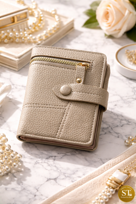 MINI ZIP WALLET (BEIGE)
