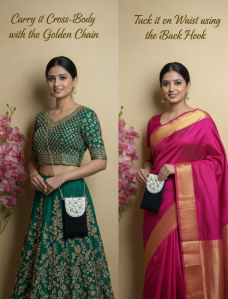 EMBROIDERY PHONE SLING (MAROON)