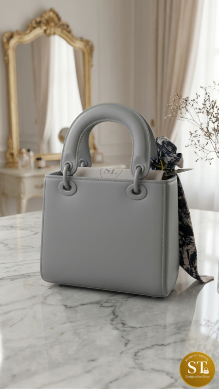 DIOR INSPIRED MATT HANDBAG (GREY)