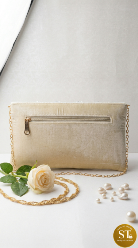 CRYSTAL ENVELOPE CLUTCH (BEIGE)