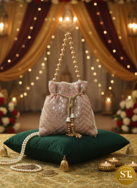 SEQUENCE GOLDEN POTLI PINK