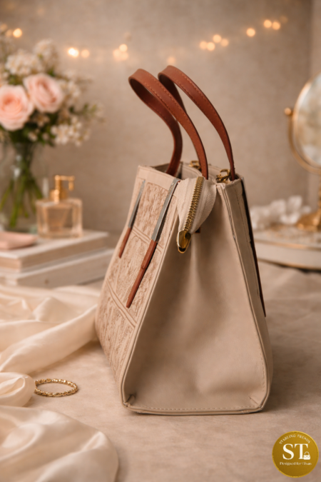 EMBROIDERY HANDBAG (BEIGE)