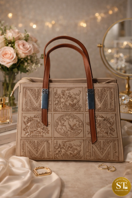 EMBROIDERY HANDBAG (BEIGE)