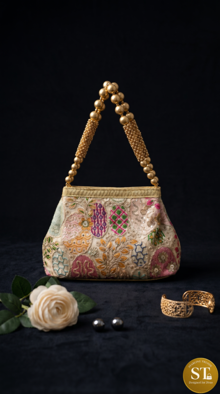 GOLDEN MULTI COLOR POTLI