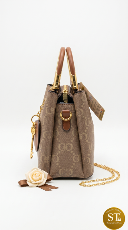 KEY CHARM MINI HANDBAG BROWN