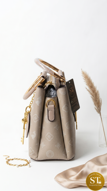 KEY CHARM MINI HANDBAG BEIGE