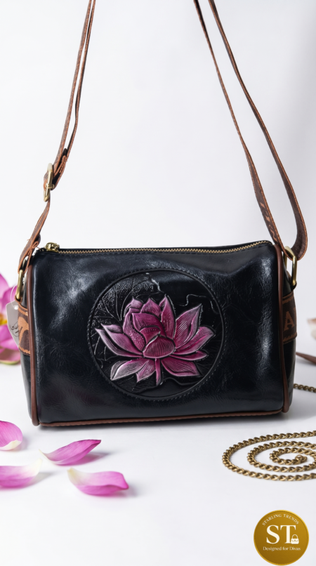 FLOWER EMBOSED BLACK