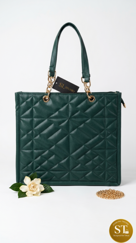 CRISS CROSS TOTE (GREEN)