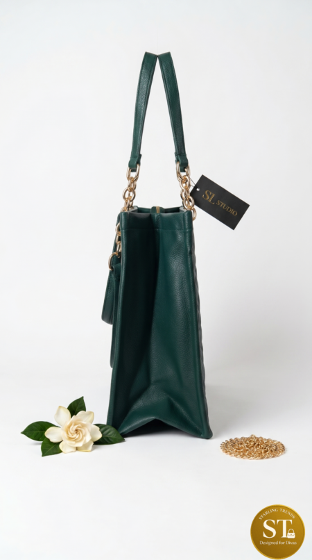 CRISS CROSS TOTE (GREEN)