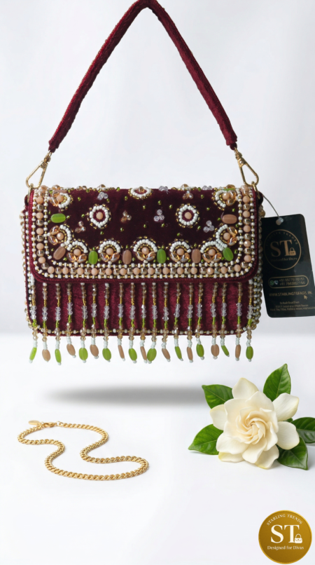 VELVET FLAP (MAROON)