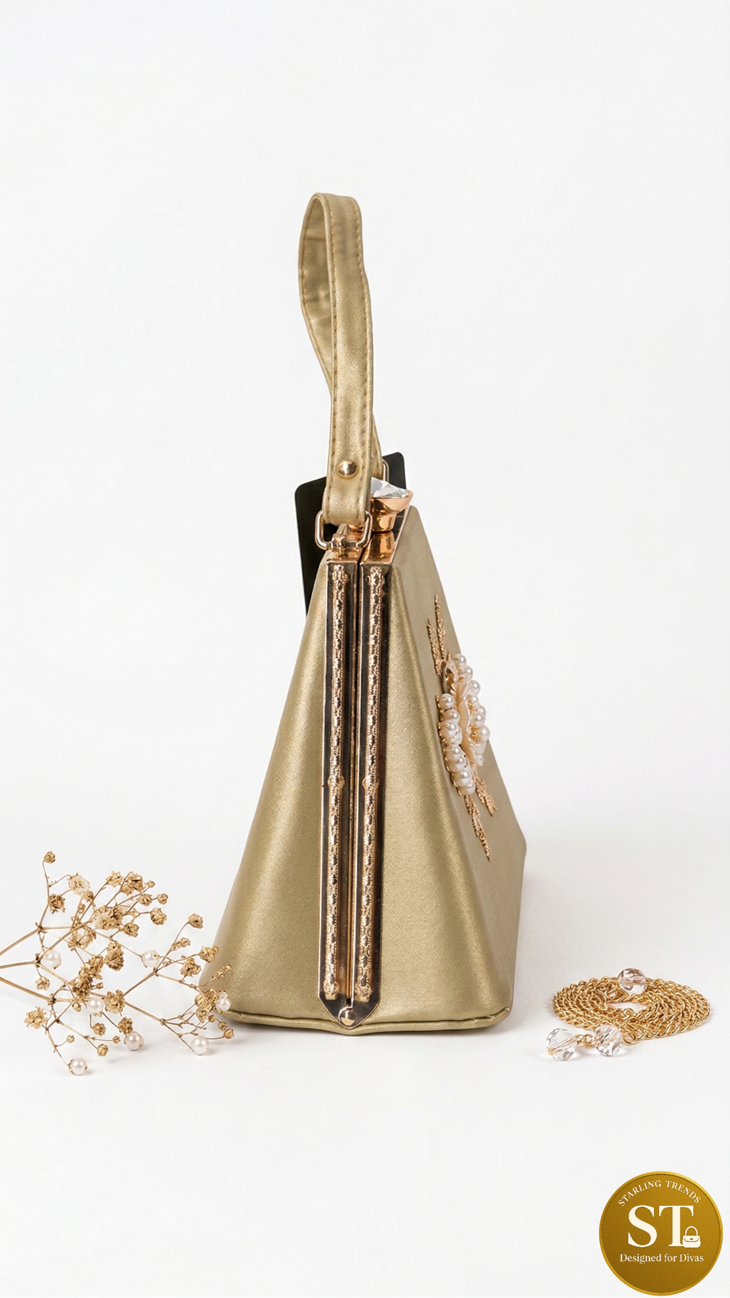 TRIANGLE CLUTCH FLOWER - Image 2