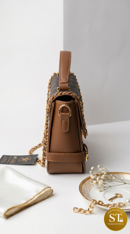 LV INSPIRED Cocoa Crown Bag