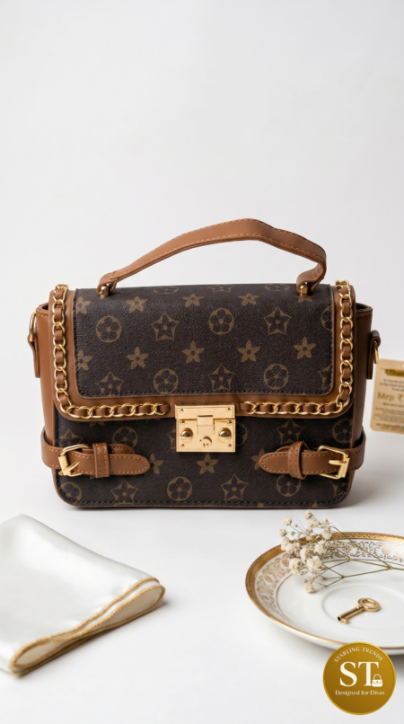 LV INSPIRED Cocoa Crown Bag