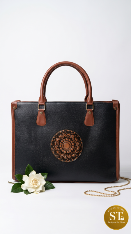 Mandala Grace Tote BLACK