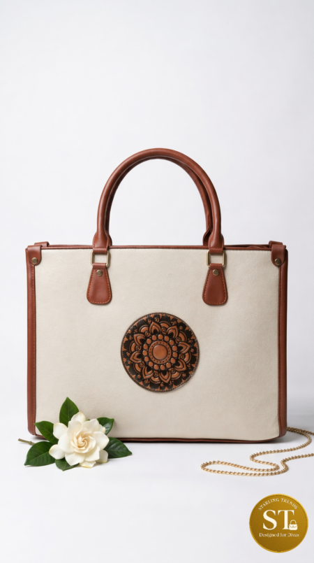 Mandala Grace Tote CREME
