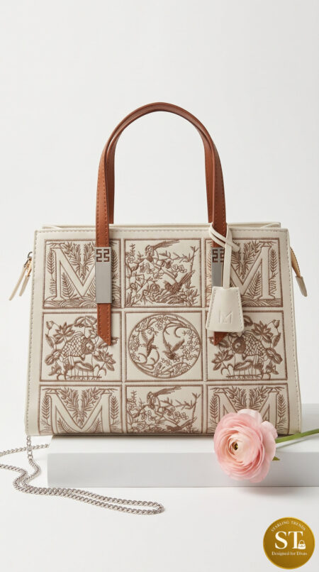 EMBROIDERY HANDBAG (WHITE)