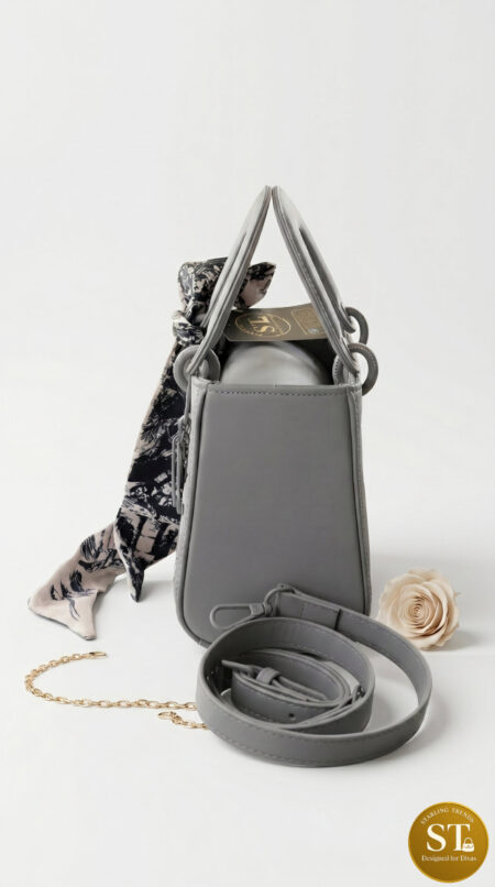 DIOR INSPIRED MATT HANDBAG (GREY)