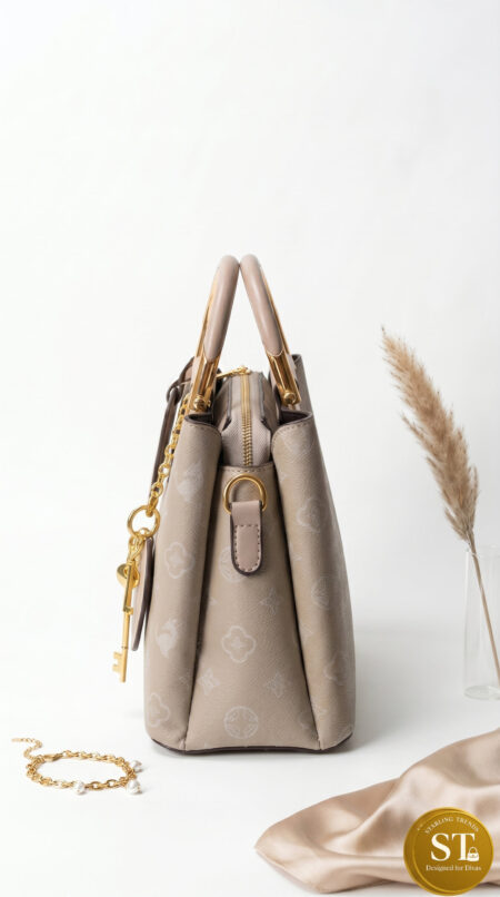 KEY CHARM MINI HANDBAG BEIGE