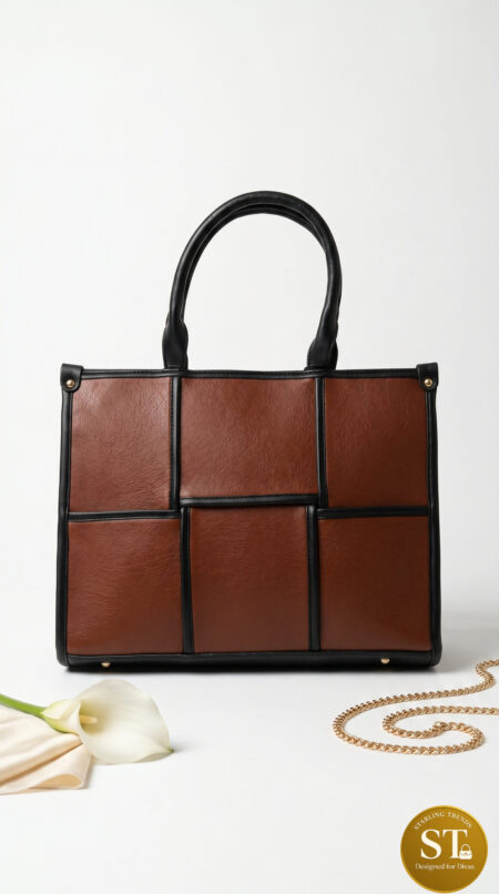 Metro Block Tote (TAN)