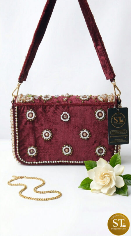 VELVET FLAP (MAROON)