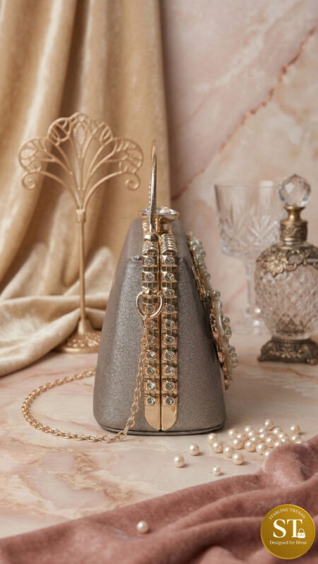 METALLIC CLUTCH (GREY)