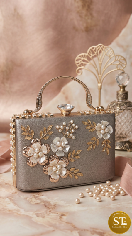 METALLIC CLUTCH (GREY)