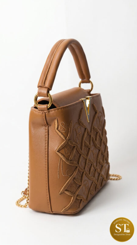 LV INSPIRED Snow Sling Bag (TAN)