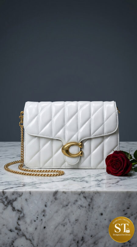 COACH INSPIRED QUILTED BLUSH (WHITE) Sling Bag