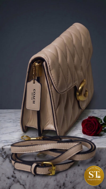 COACH INSPIRED QUILTED BLUSH (KHAKEE) Sling Bag