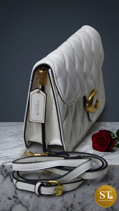 COACH INSPIRED QUILTED BLUSH (WHITE) Sling Bag