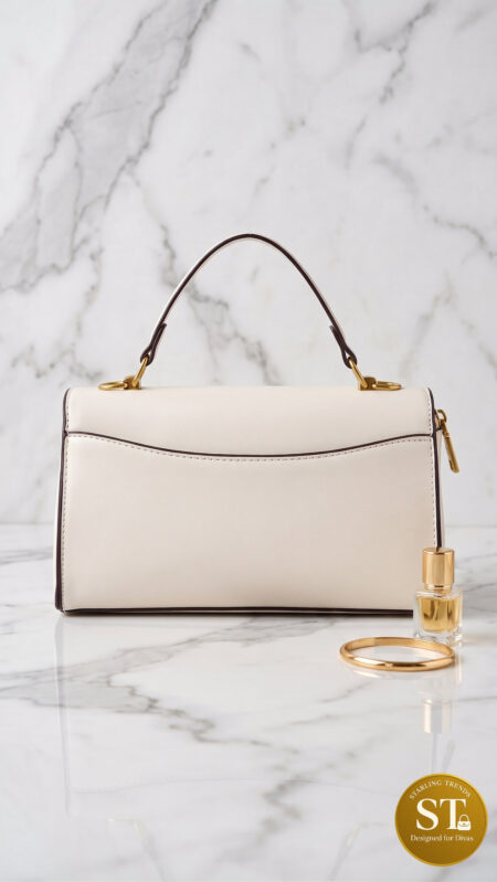 Coach Inspired Signature Link Sling Bag (Creme)