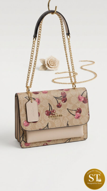 COACH INSPIRED CHERRY BLOSSOM Sling Bag